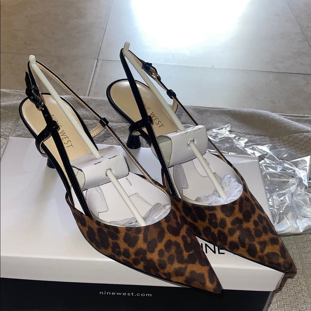 Nine West Brown Leopard Print Pumps